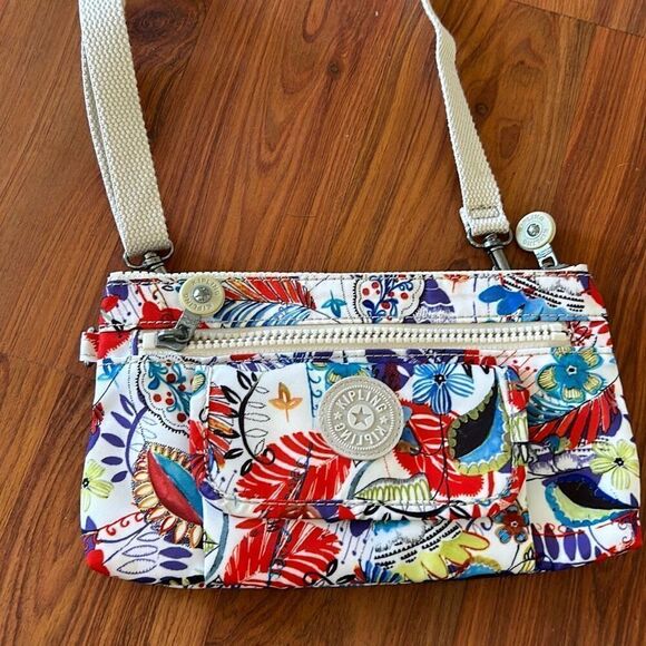 Kipling floral tropical Crossbody bag wallet - Picture 1 of 7